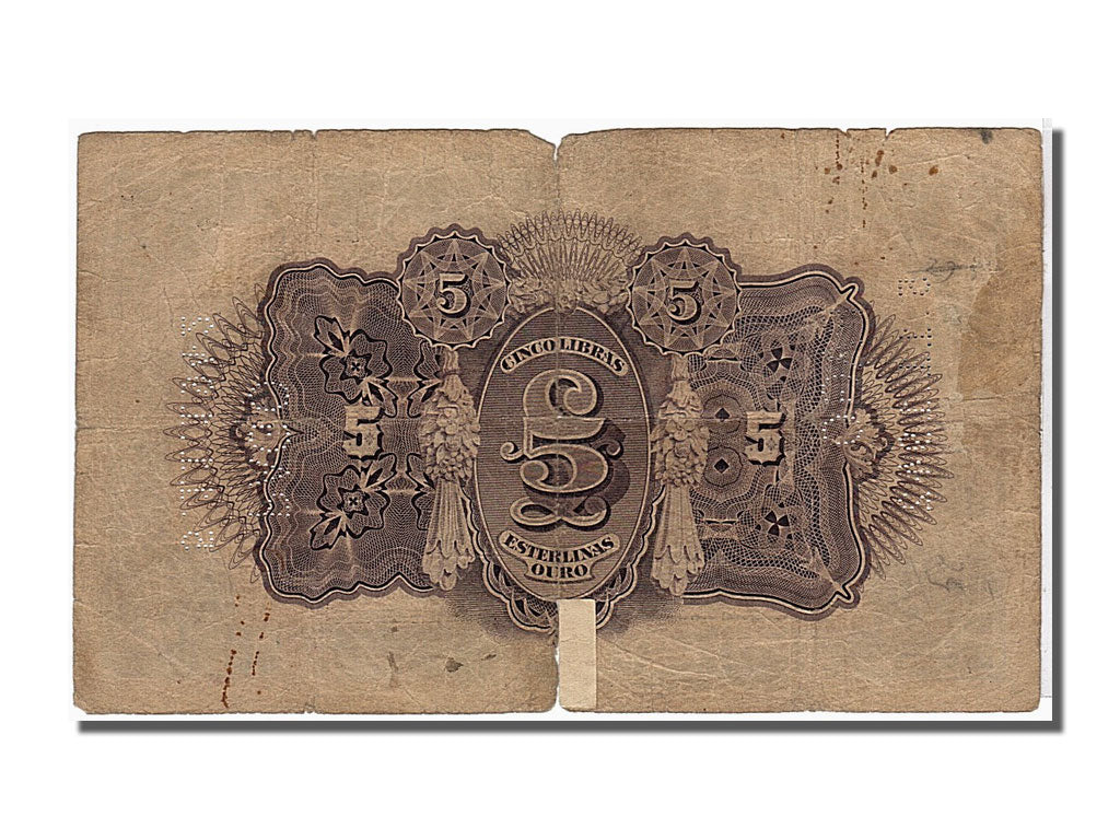 Banknote, Mozambique, 5 Libras, 1919, KM:R21, UNC(65-70)