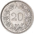 Moneda, Suiza, 20 Rappen, 1955