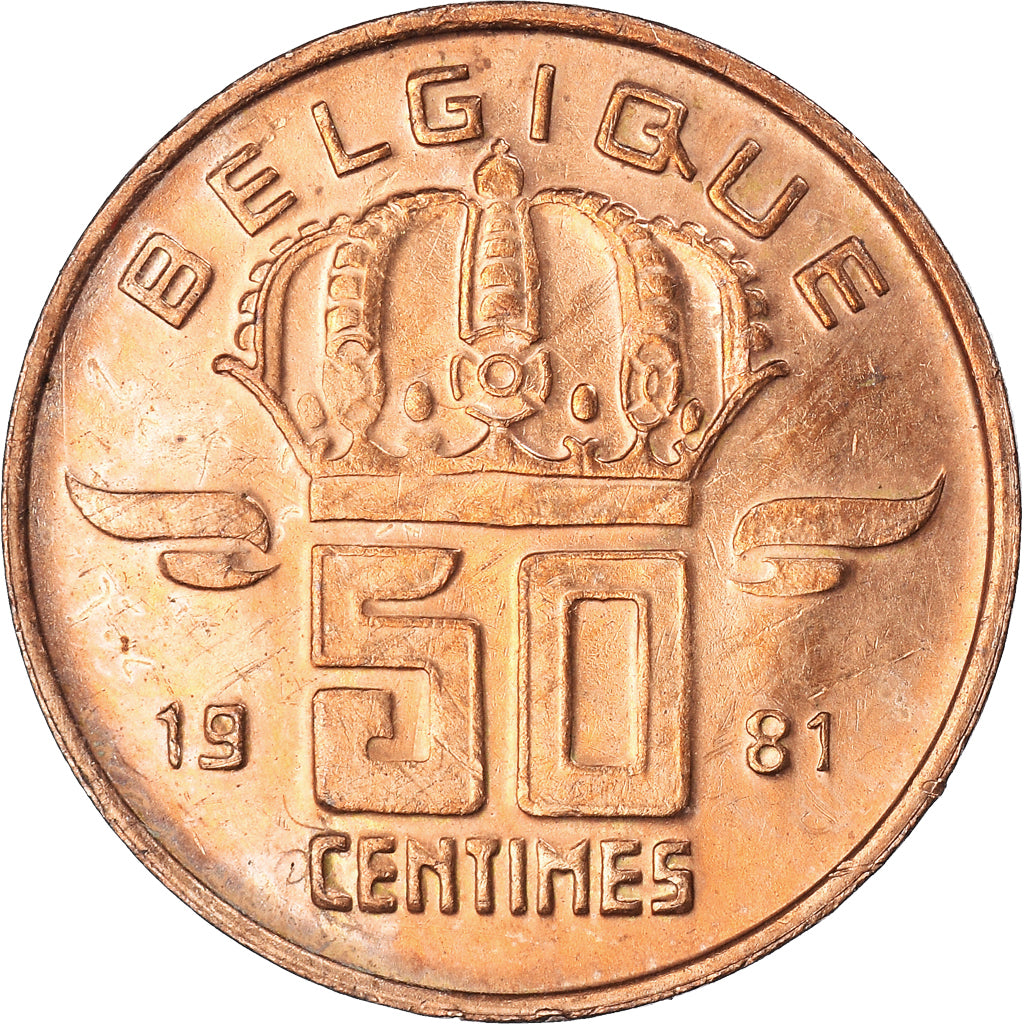 Monnaie, Belgique, 50 Centimes, 1981
