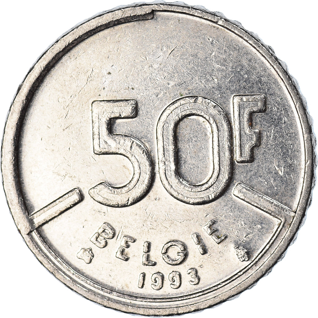 Coin, Belgium, 50 Francs, 50 Frank, 1993
