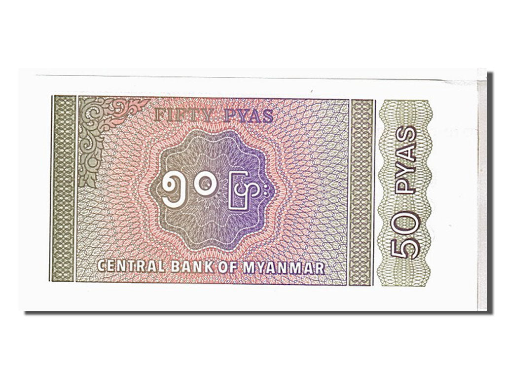 Banknot, Myanmar, 50 Pyas, 1994, UNC(65-70)