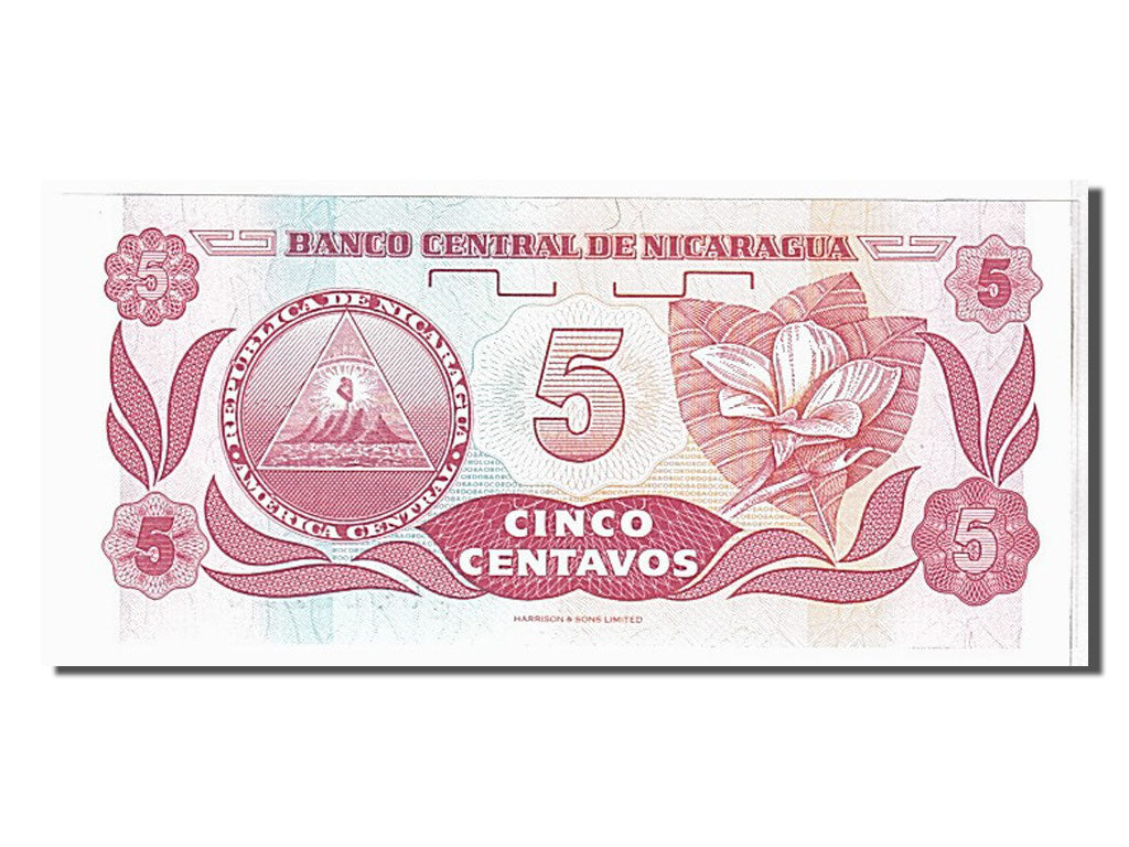 Banknote, Nicaragua, 5 Centavos, 1990, UNC(65-70)