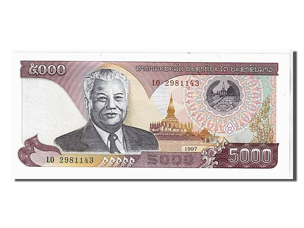 Geldschein, Lao, 5000 Kip, 1997, KM:34a, UNZ