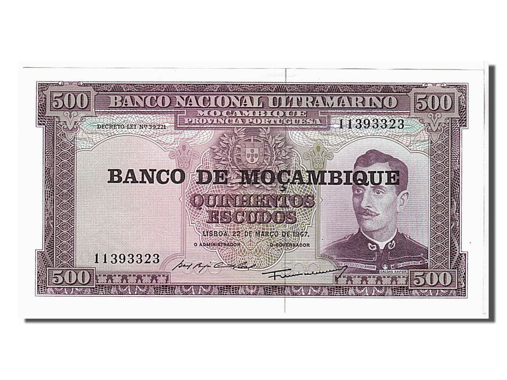Banknote, Mozambique, 500 Escudos, 1967, KM:110a, UNC(65-70)