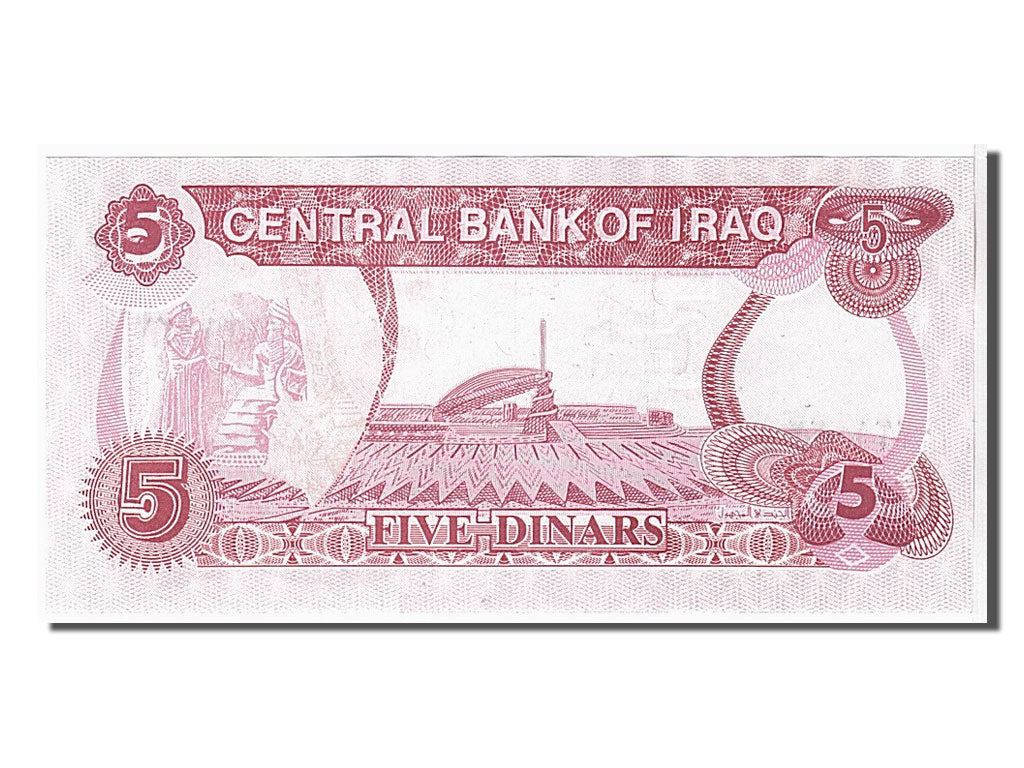 Banknot, Irak, 5 Dinars, 1992, UNC(65-70)