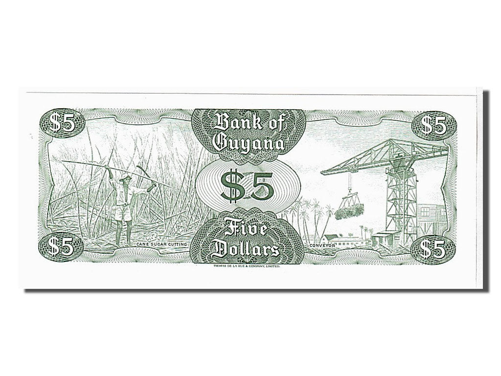 Geldschein, Guyana, 5 Dollars, 1992, KM:22f, UNZ