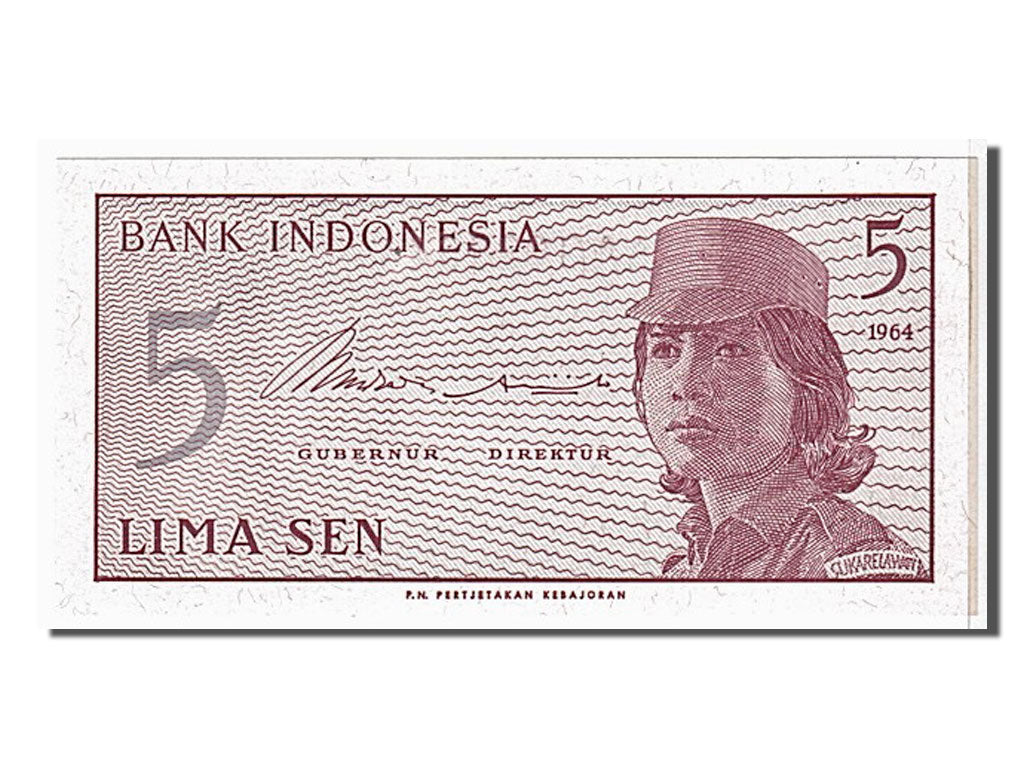 Banknote, Indonesia, 5 Sen, 1964, KM:91a, UNC(65-70)