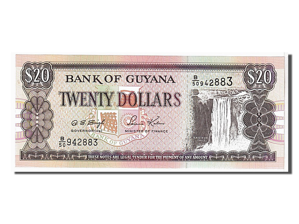 Geldschein, Guyana, 20 Dollars, 1966, UNZ
