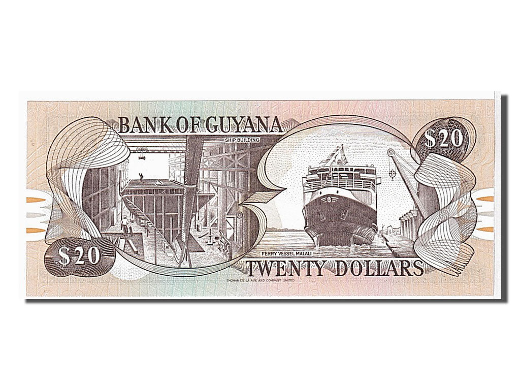 Geldschein, Guyana, 20 Dollars, 1966, UNZ