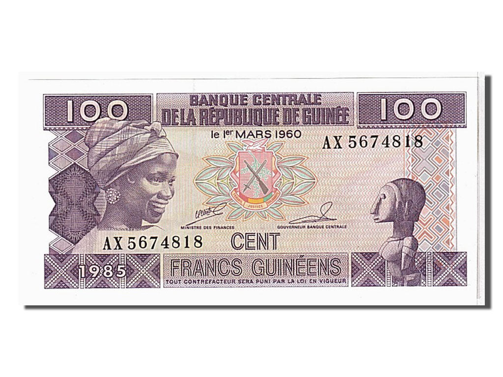 Banconote, Guinea, 100 Francs, 1998, FDS
