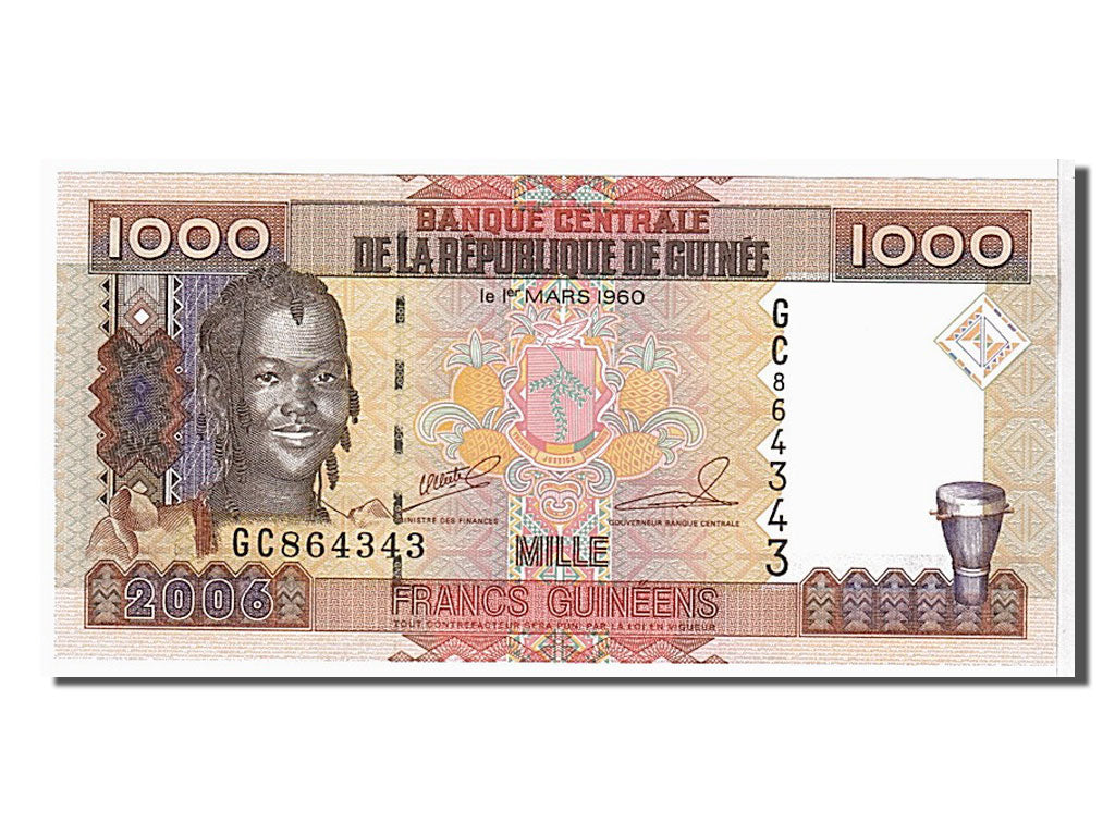 Banknote, Guinea, 1000 Francs, 2006, KM:40, UNC(65-70)