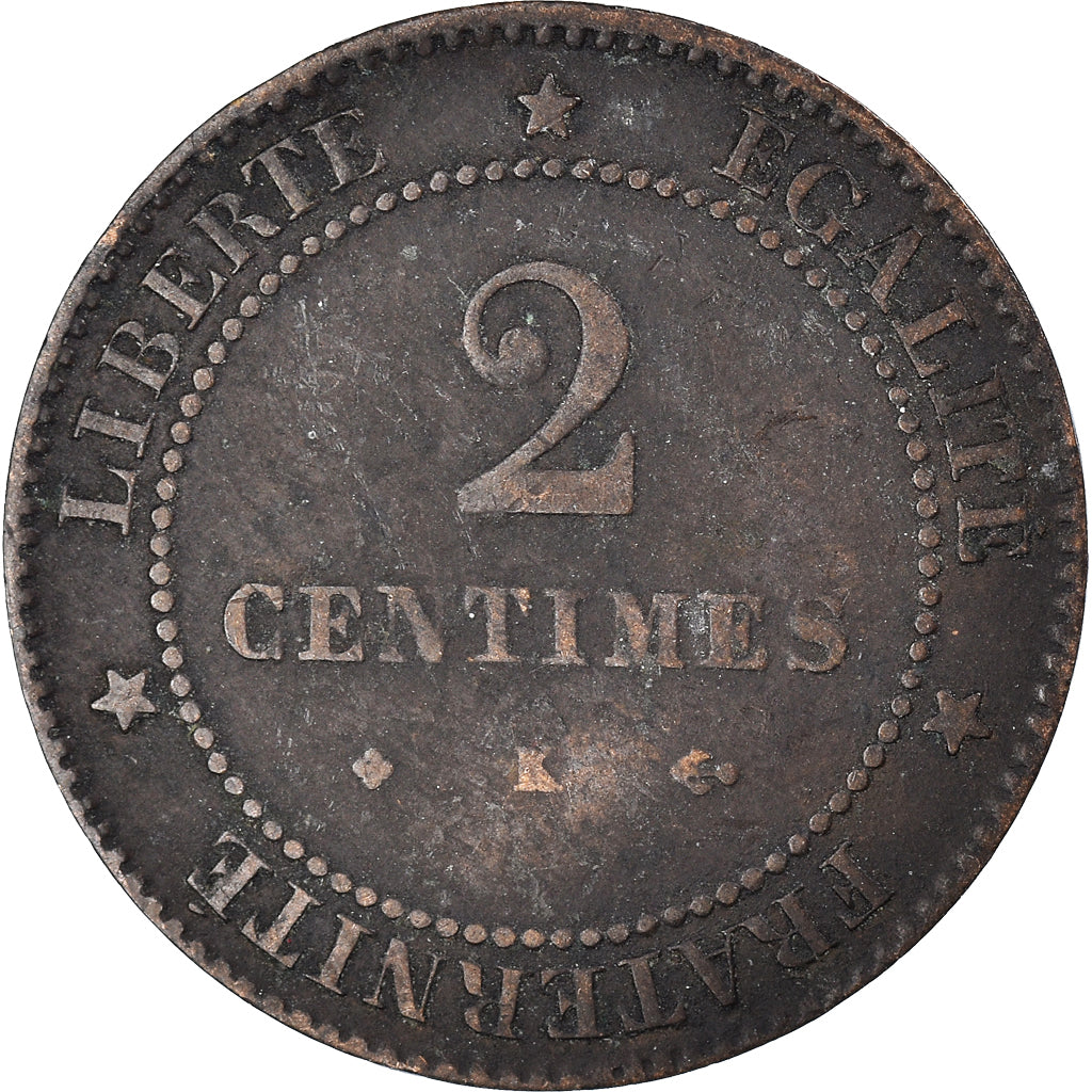 Moeda, França, 2 Centimes, 1878