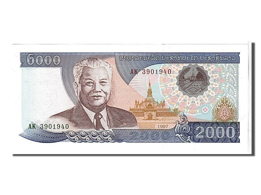 Banknot, Lao, 2000 Kip, 1997, UNC(65-70)
