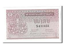 Banknot, Lao, 1 Kip, 1962, KM:8a, UNC(65-70)