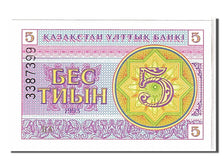 Biljet, Kazachstan, 5 Tyin, 1993, KM:3, NIEUW