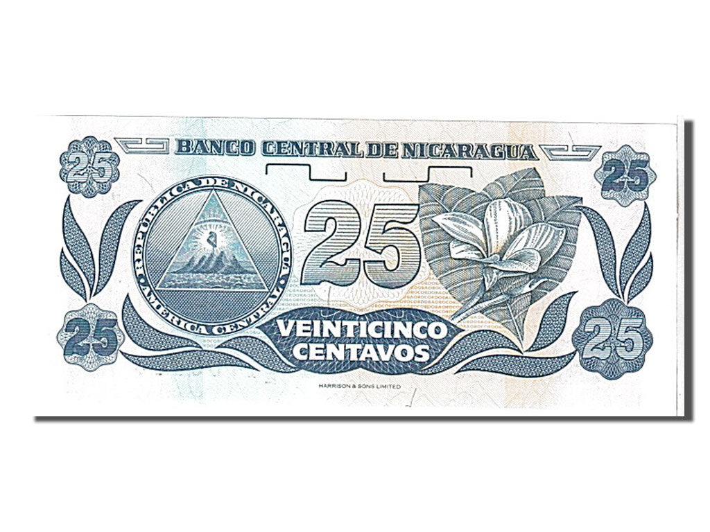 Banknote, Nicaragua, 25 Centavos, 1990, KM:170a, UNC(65-70)