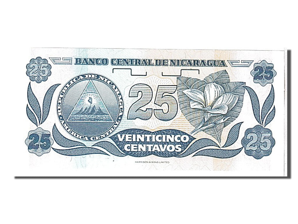 Banknote, Nicaragua, 25 Centavos, 1990, KM:170a, UNC(65-70)