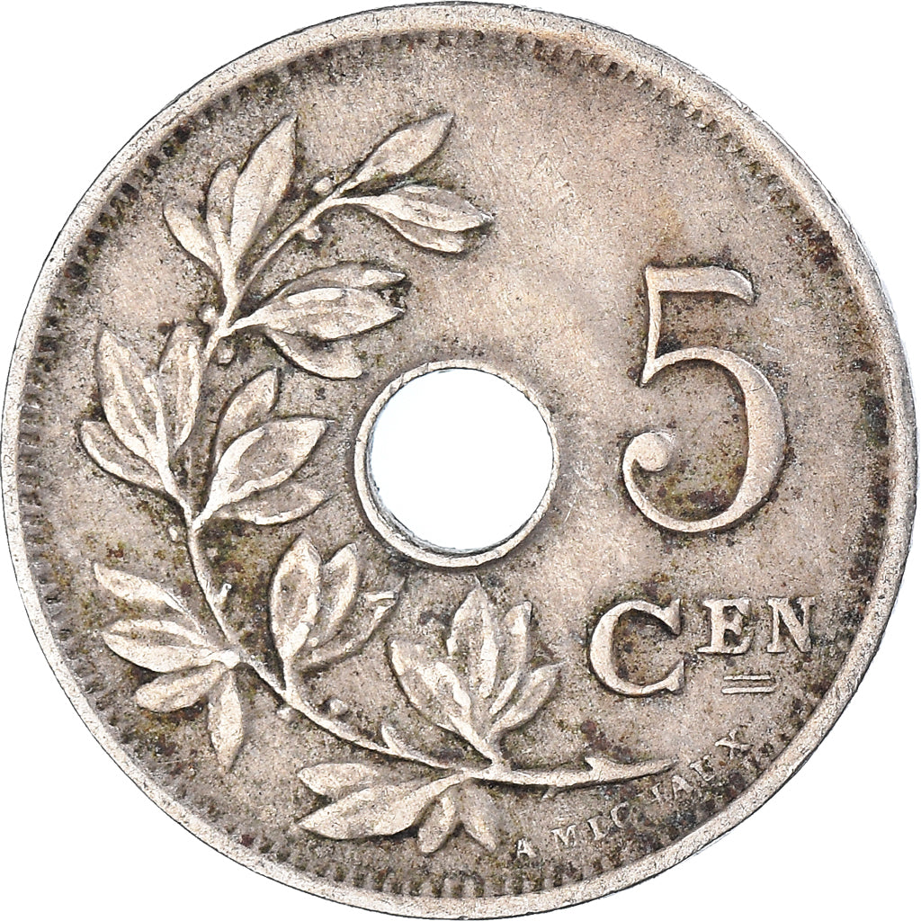 Moeda, Bélgica, 5 Centimes, 1914