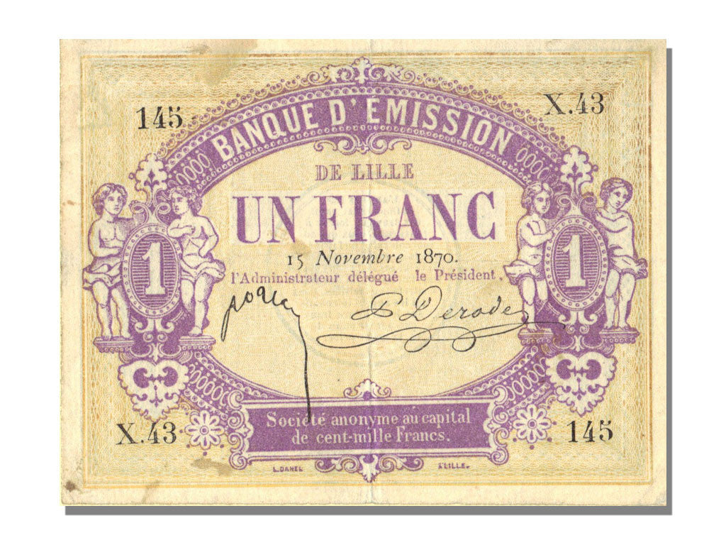 Banknote, 1 Franc, 1870, France, EF(40-45)