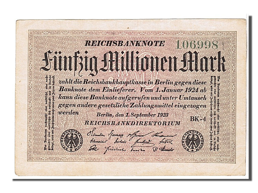 Banknote, Germany, 50 Millionen Mark, 1923, KM:109c, UNC(65-70)