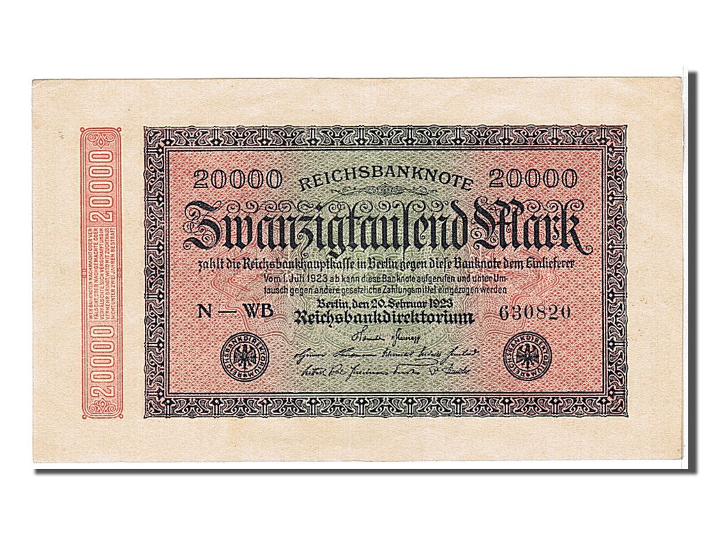 Biljet, Duitsland, 20,000 Mark, 1923, KM:85a, SPL