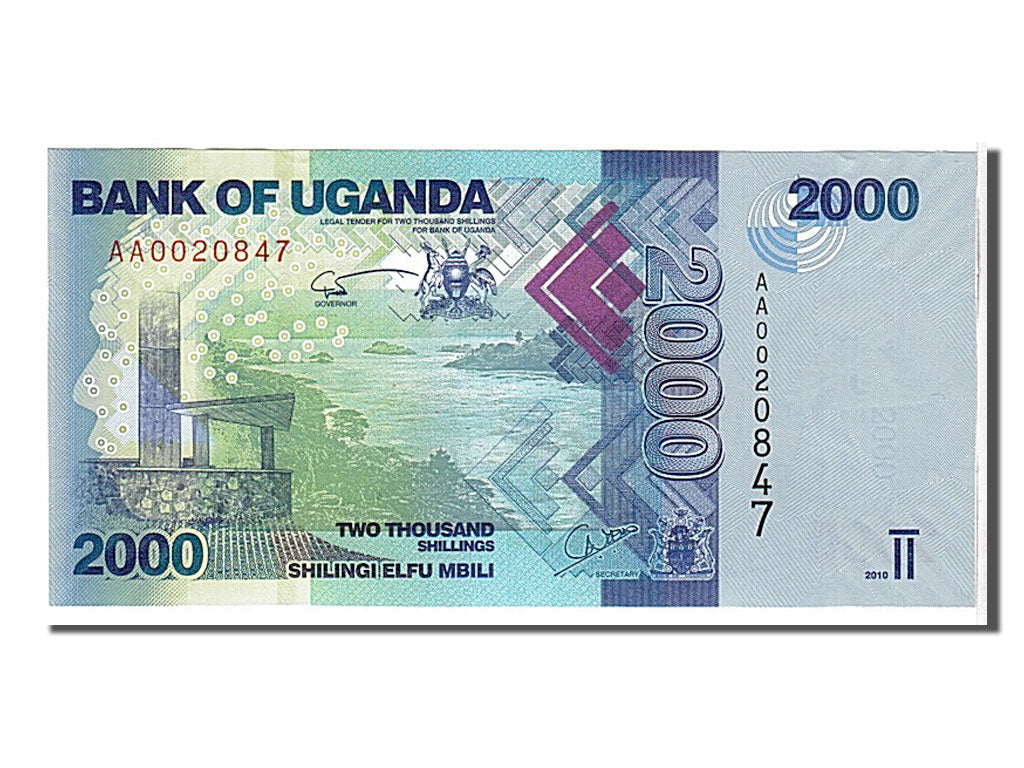 Banknote, Uganda, 2000 Shillings, 2010, UNC(65-70)