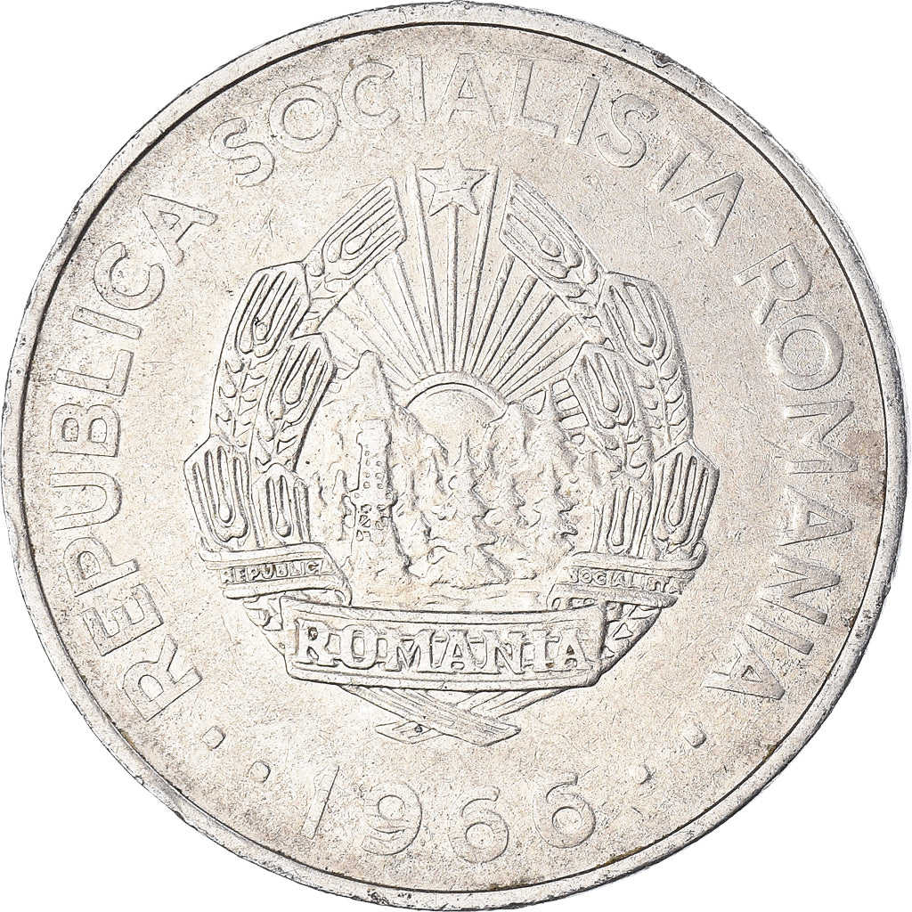 Monnaie, Roumanie, 3 Lei, 1966