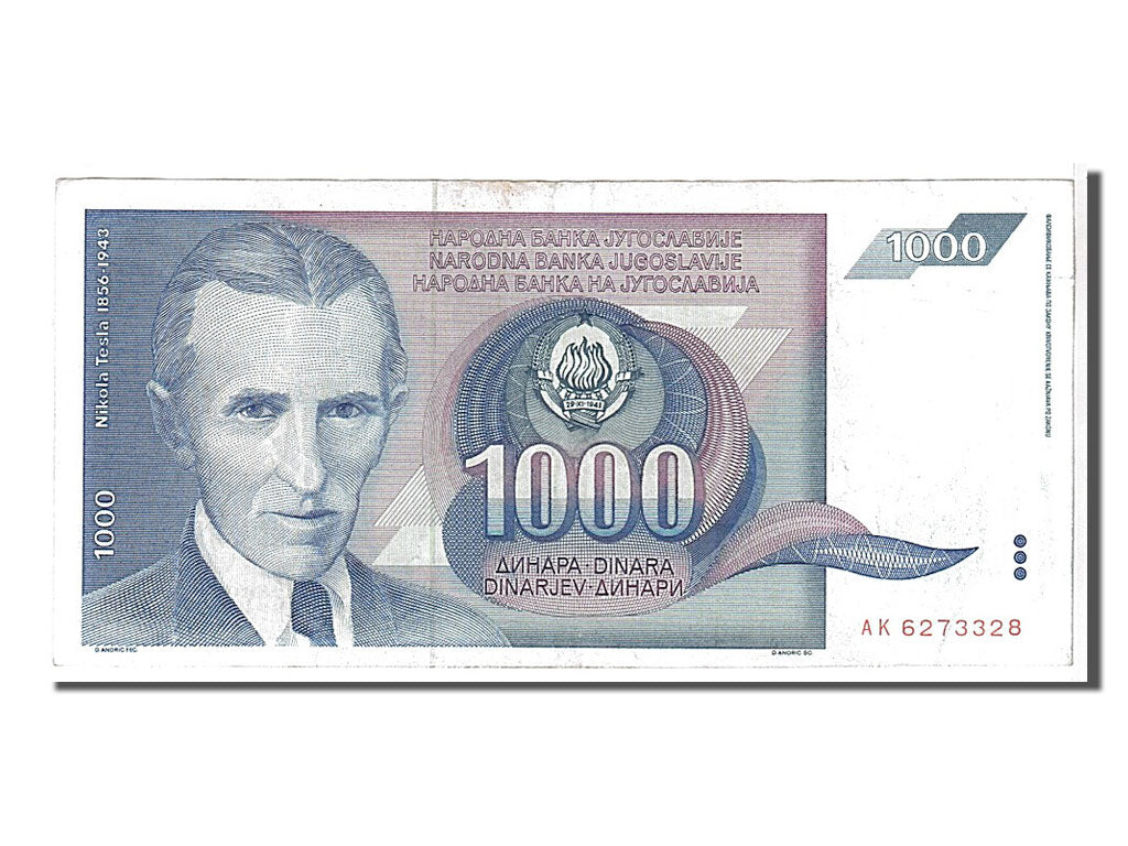 Banknote, Yugoslavia, 1000 Dinara, 1991, KM:110, AU(55-58)