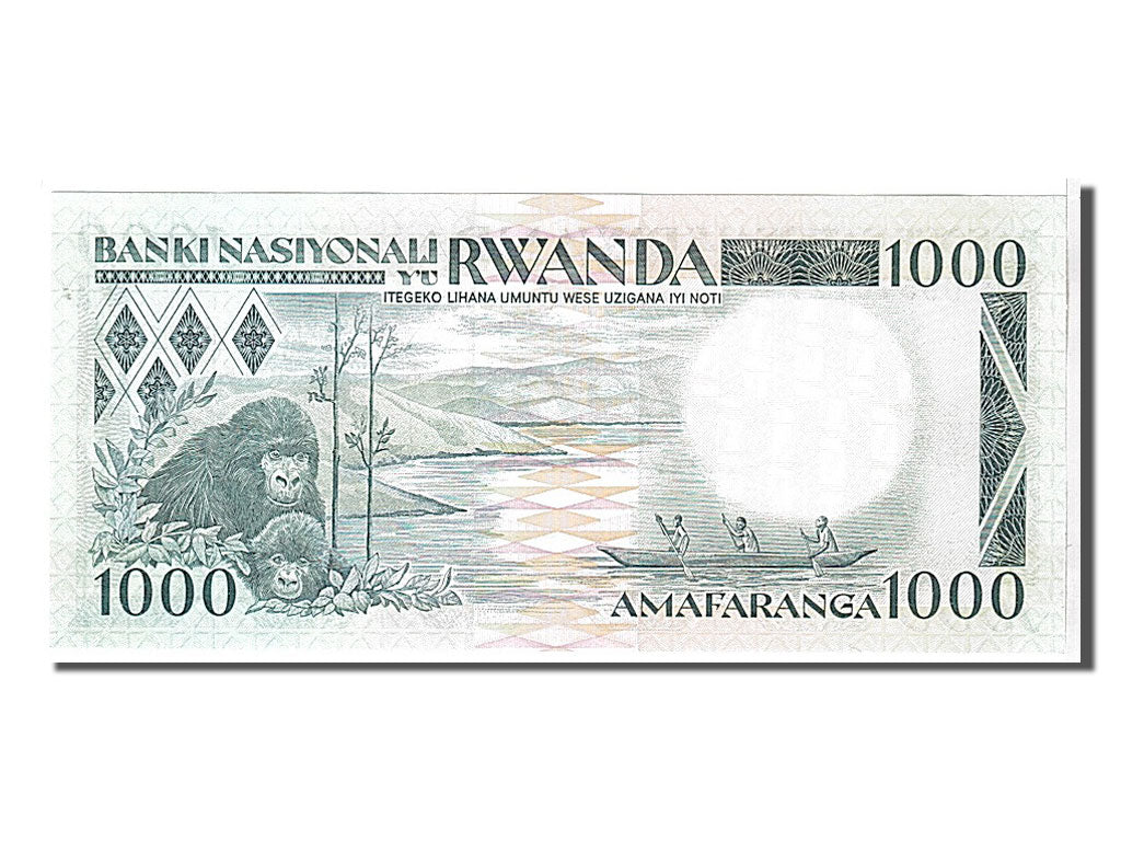Biljet, Rwanda, 1000 Francs, 1988, 1988-01-01, KM:21a, NIEUW
