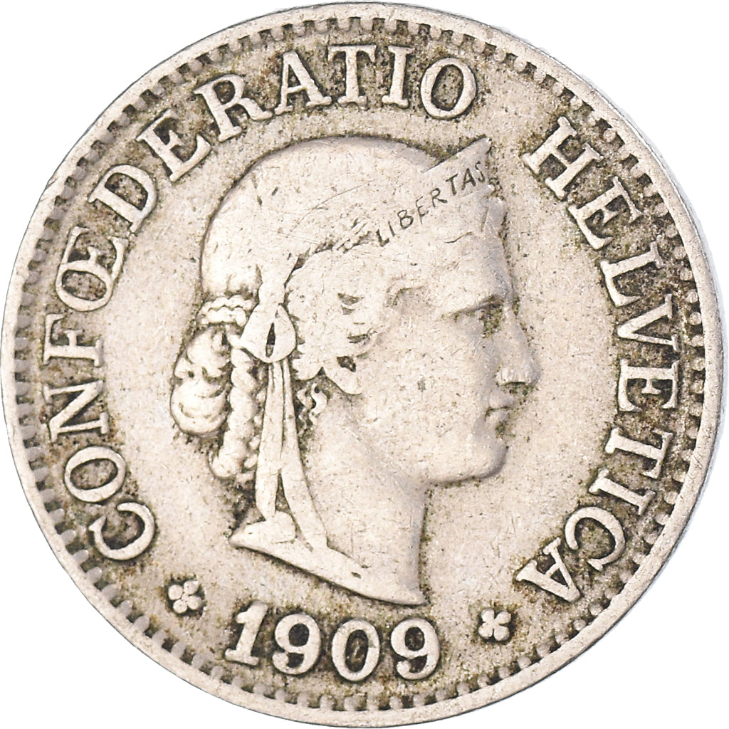Münze, Schweiz, 10 Rappen, 1909