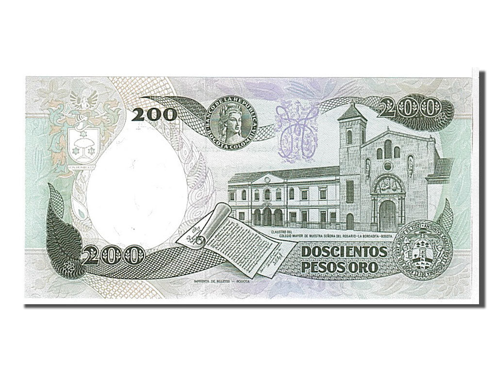 Billete, 200 Pesos Oro, 1991, Colombia, KM:429d, UNC