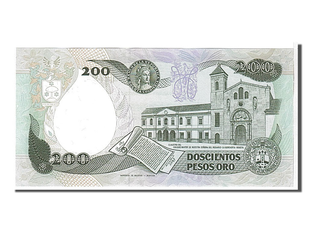 Banknote, Colombia, 200 Pesos Oro, 1991, KM:429d, UNC(65-70)