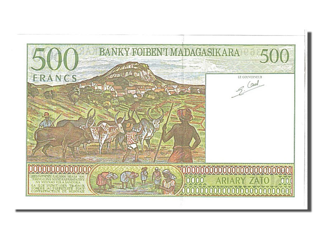 Banknote, Madagascar, 500 Francs = 100 Ariary, 1996, KM:75b, UNC(65-70)