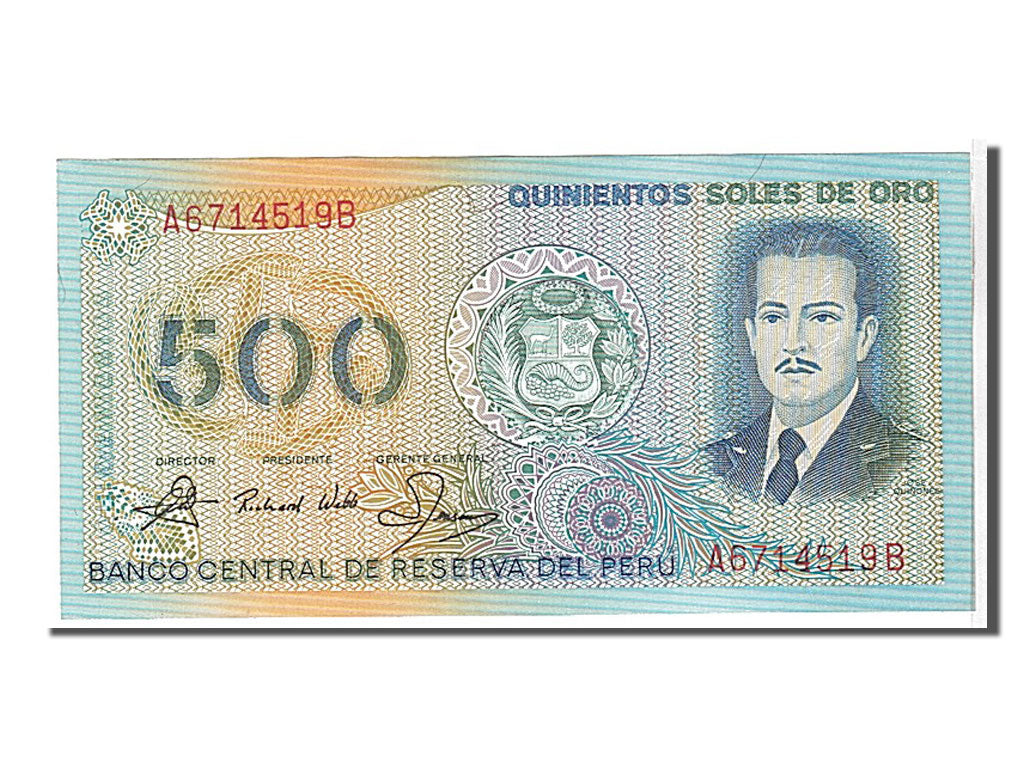 Banknote, Peru, 500 Soles De Oro, 1982, KM:125a, UNC(65-70)