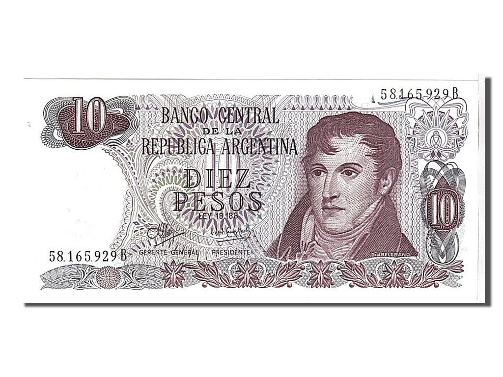 Banknot, Argentina, 10 Pesos, 1973, UNC(65-70)