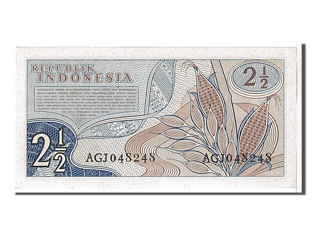 Banknote, Indonesia, 2 1/2 Rupiah, 1960, KM:79, UNC(65-70)