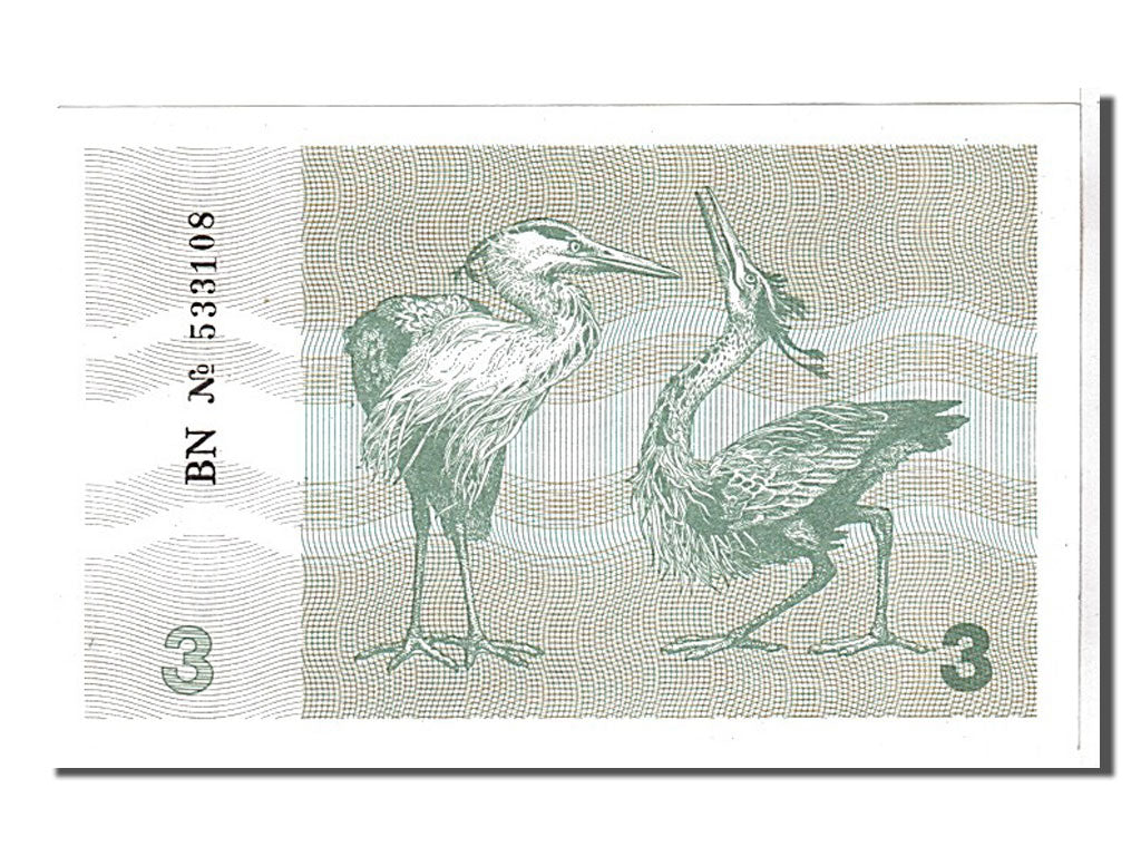 Billet, Lithuania, 3 (Talonas), 1991, KM:33b, NEUF