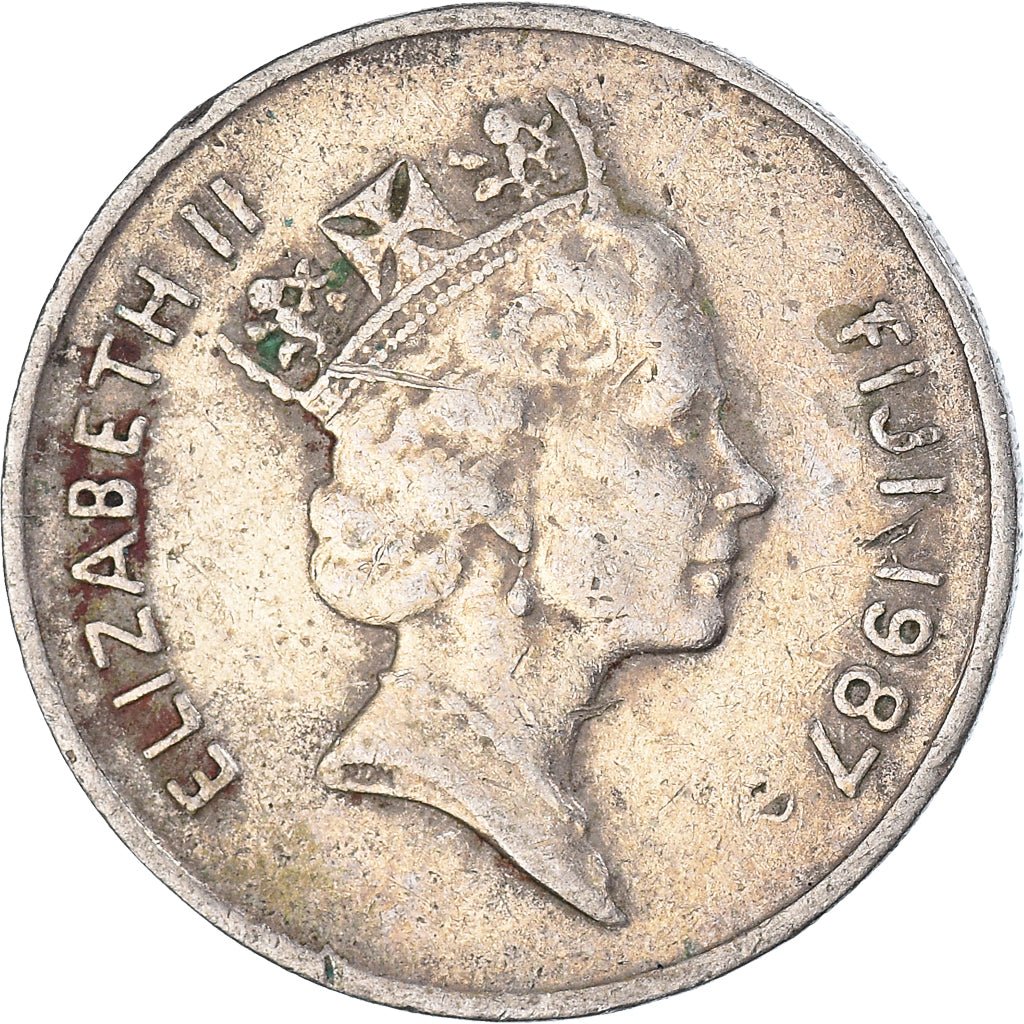 Moneta, Fiji, 10 Cents, 1987