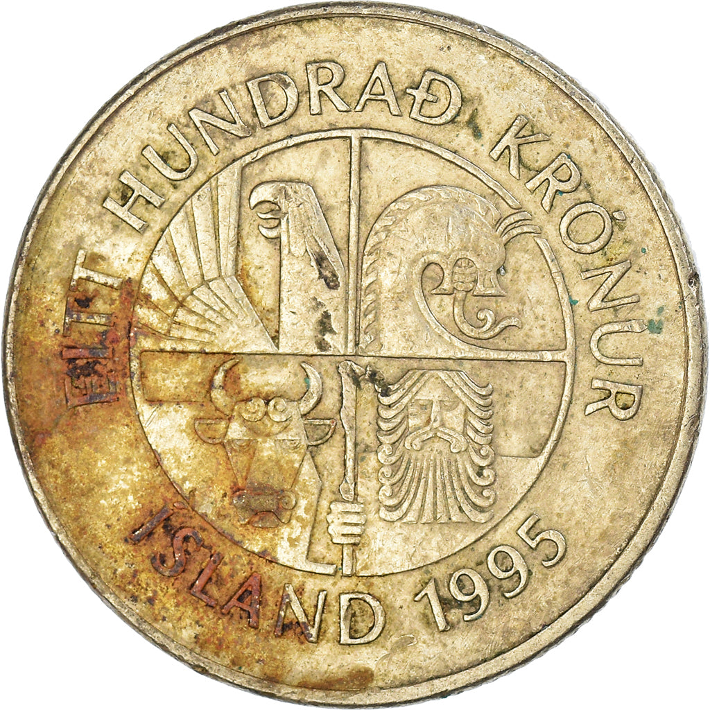Monnaie, Islande, 100 Kronur, 1995