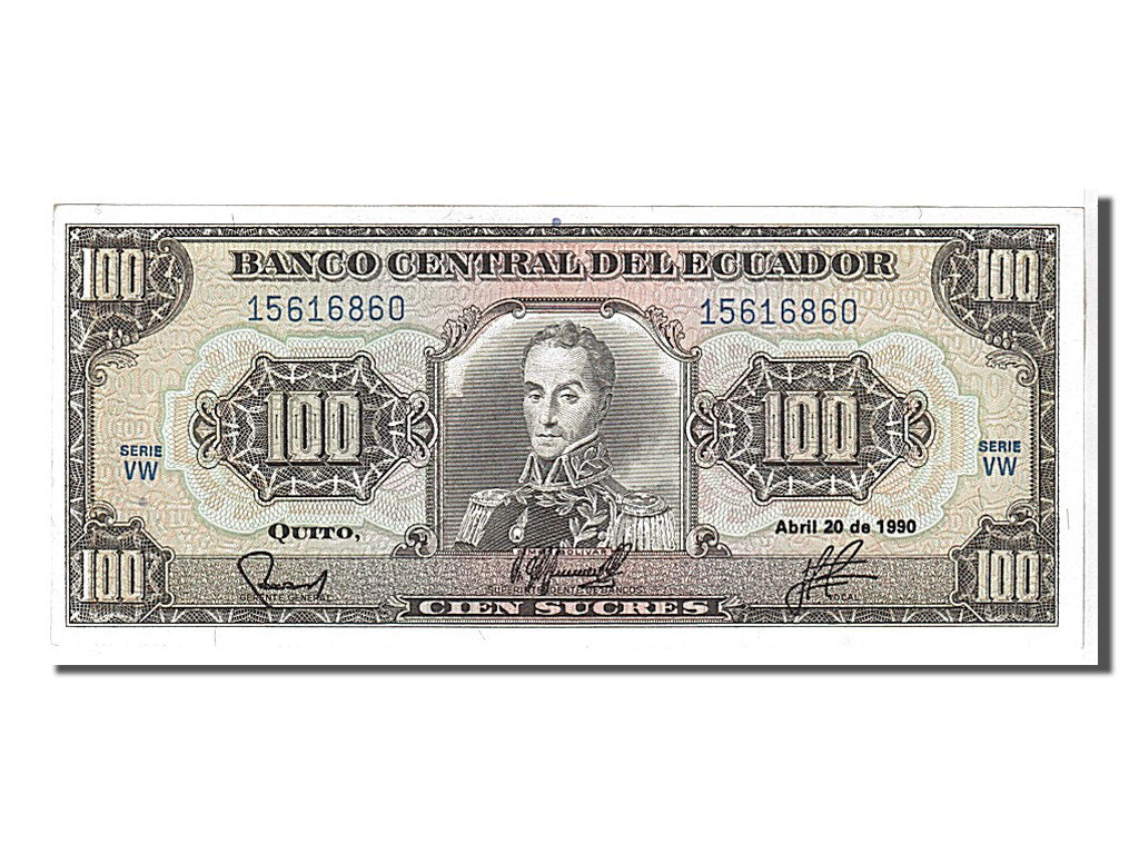 Billet, Équateur, 100 Sucres, 1990, KM:123, SPL