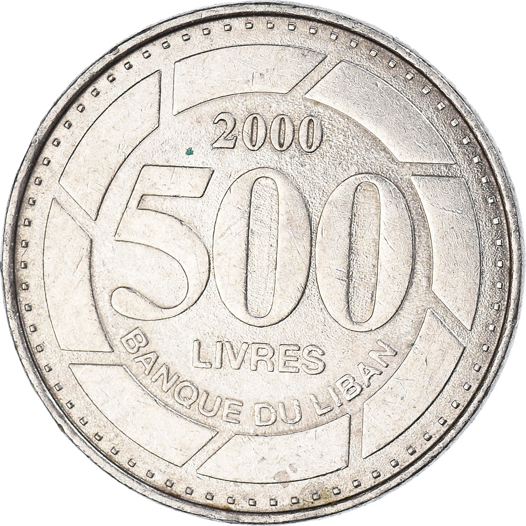 Monnaie, Liban , 500 Livres, 2000