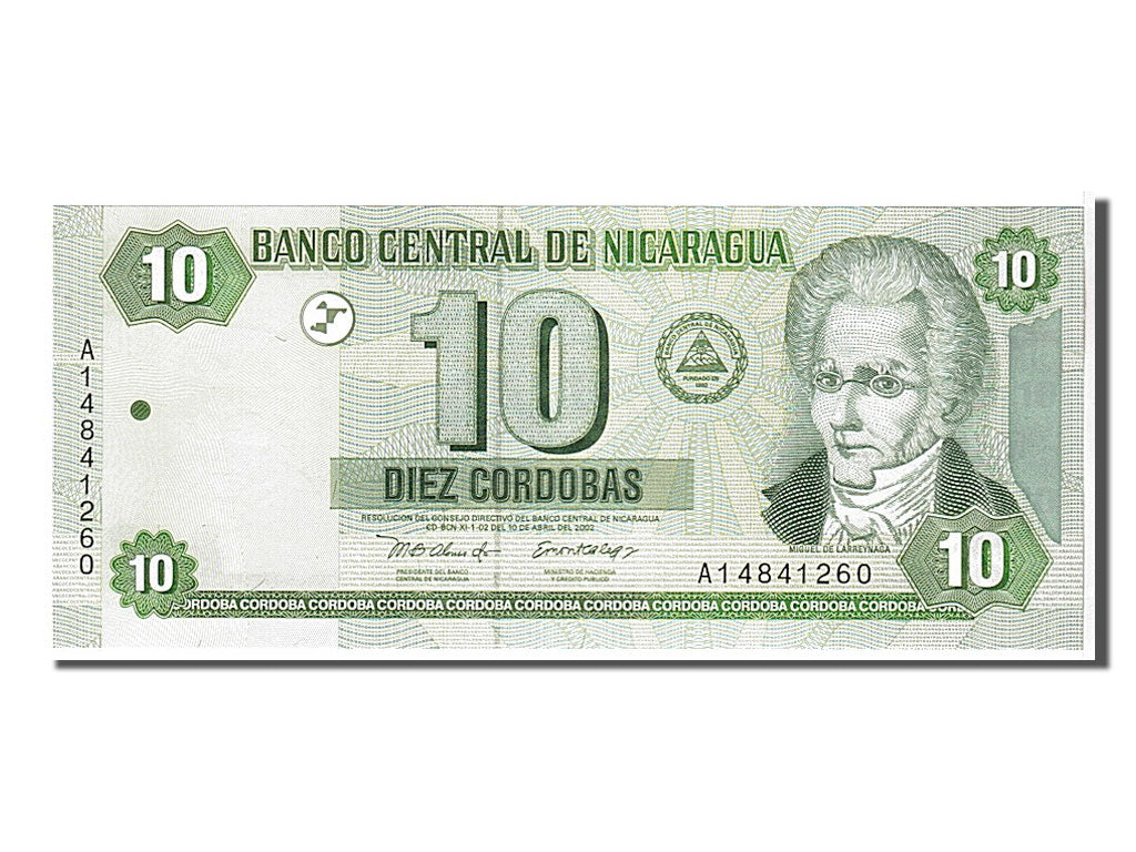 Banknote, Nicaragua, 10 Cordobas, 2002, UNC(65-70)