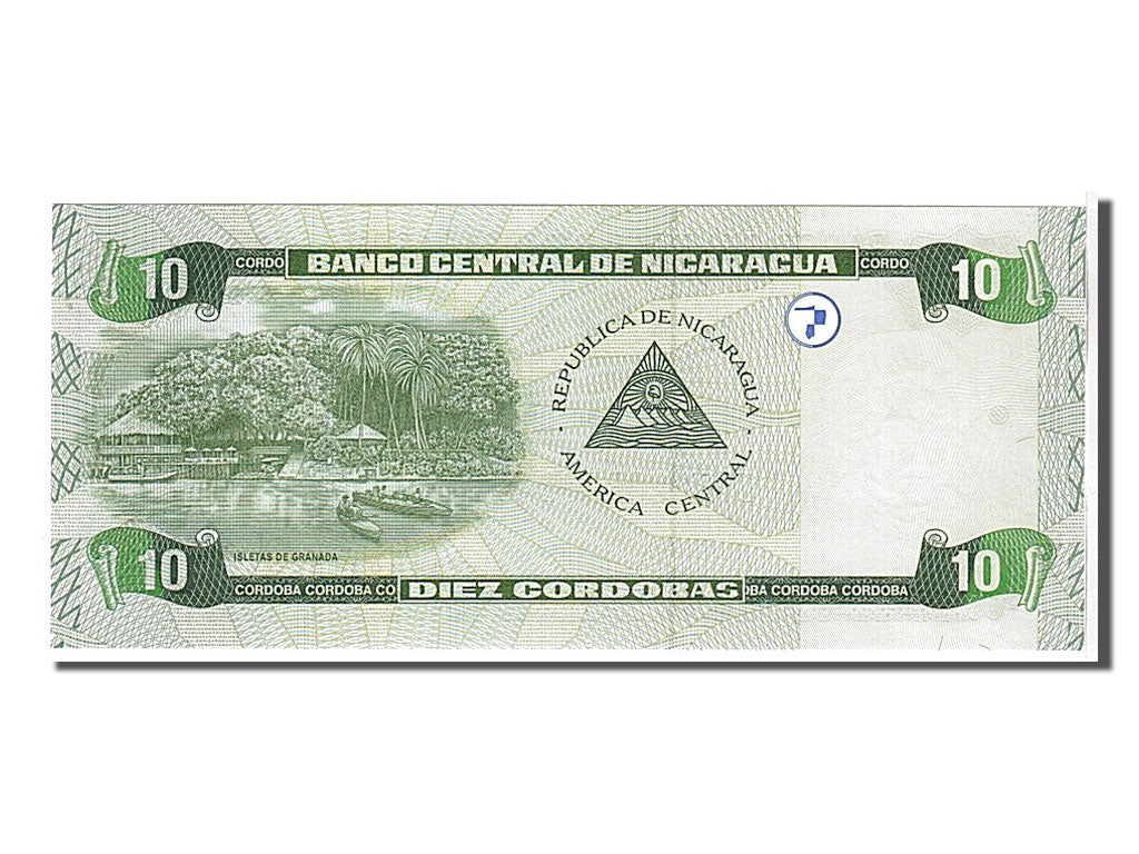 Banknote, Nicaragua, 10 Cordobas, 2002, KM:191, UNC(65-70)