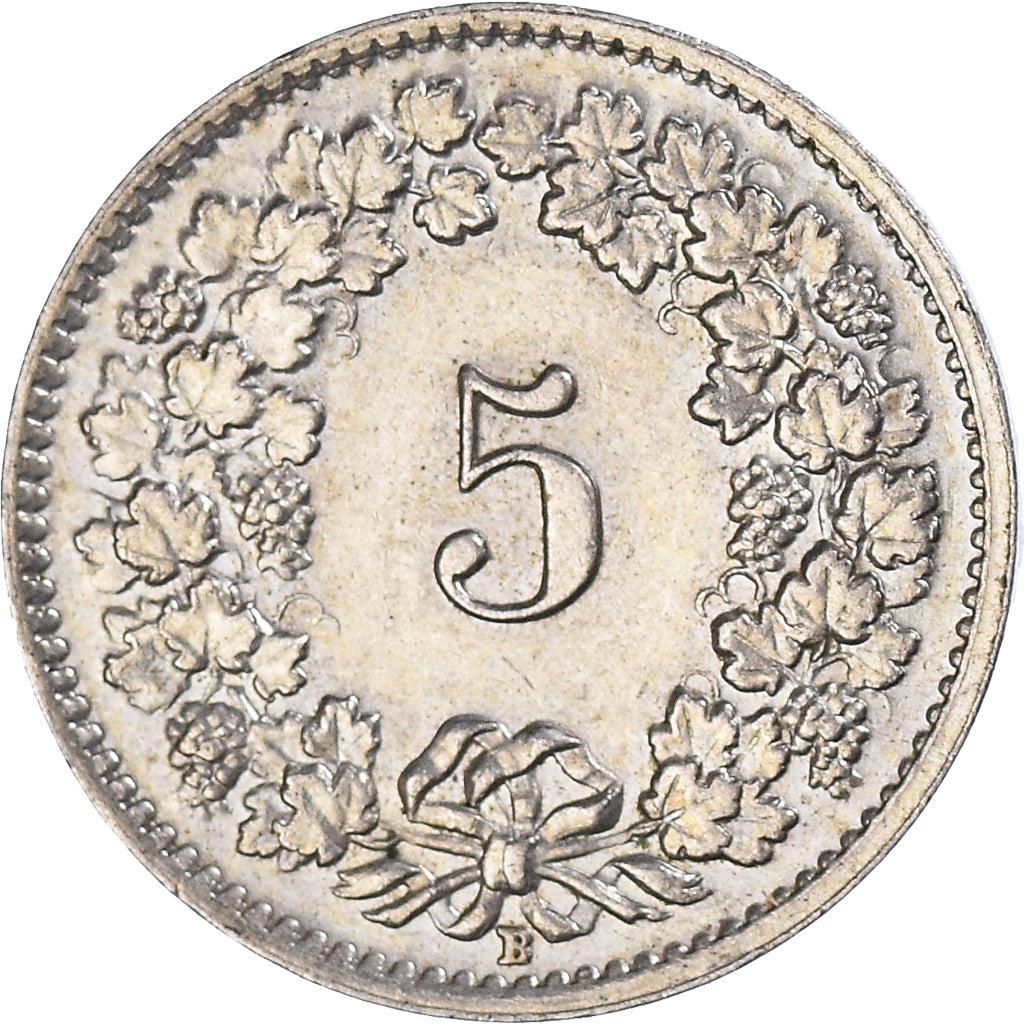 Moneda, Suiza, 5 Rappen, 1954