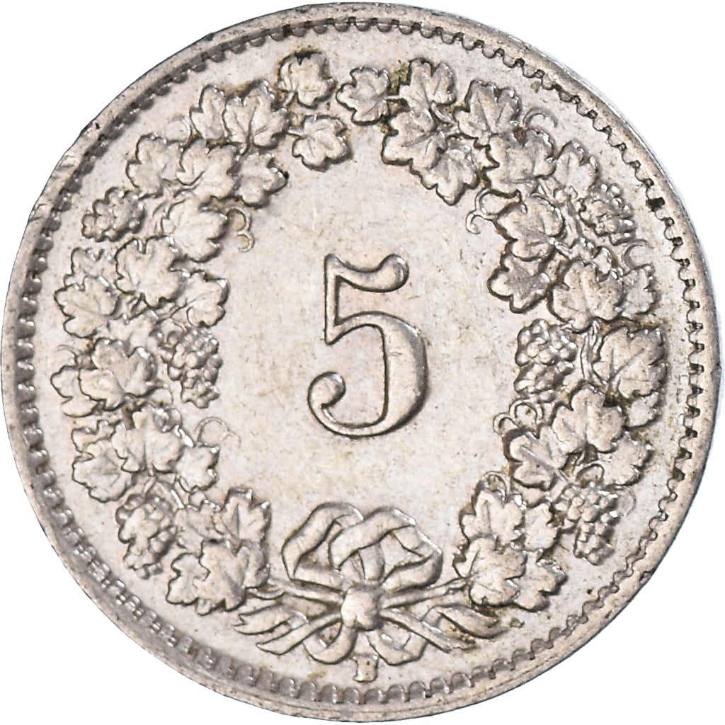 Münze, Schweiz, 5 Rappen, 1954