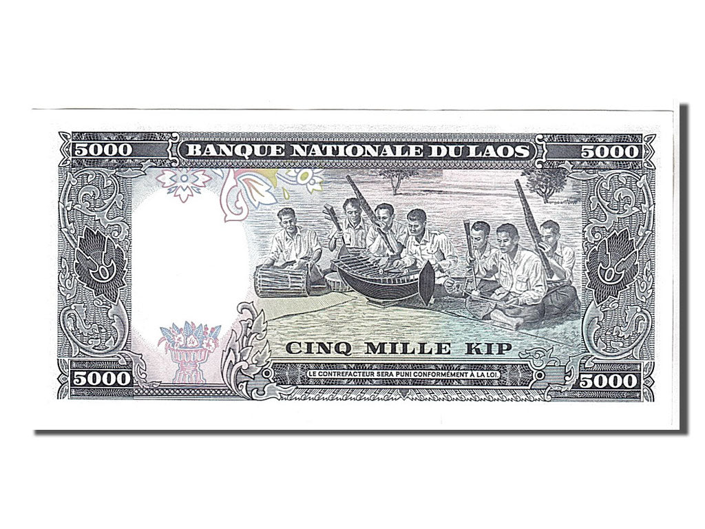 Geldschein, Lao, 5000 Kip, 1975, KM:19a, UNZ