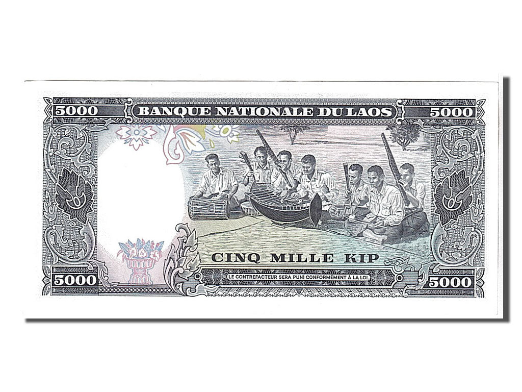Billet, Lao, 5000 Kip, 1975, KM:19a, SPL