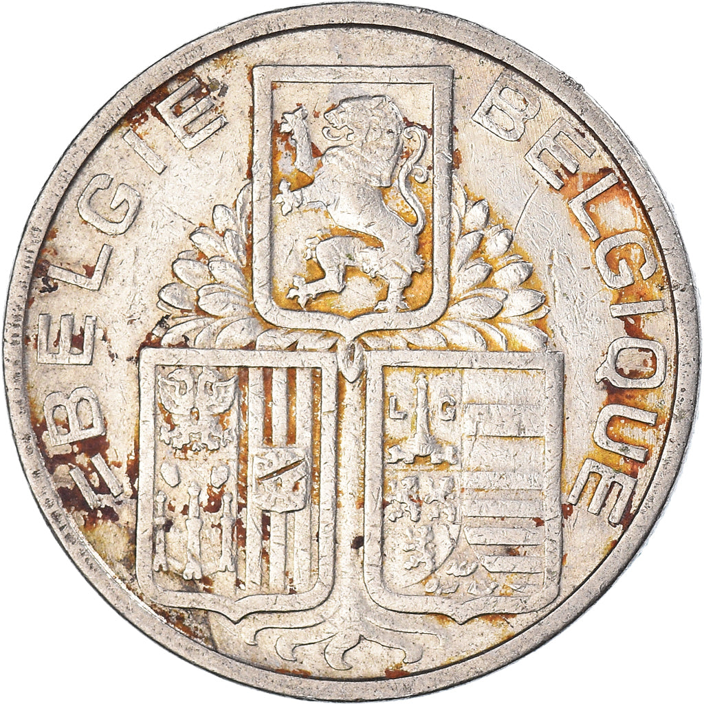 Moeda, Bélgica, 5 Francs, 5 Frank, 1939
