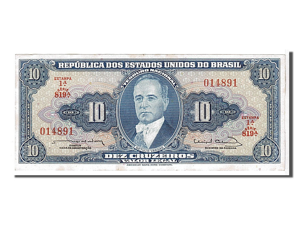 Banknote, Brazil, 10 Cruzeiros, 1963, KM:167b, UNC(65-70)