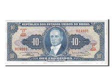 Banknote, Brazil, 10 Cruzeiros, 1963, KM:167b, UNC(65-70)